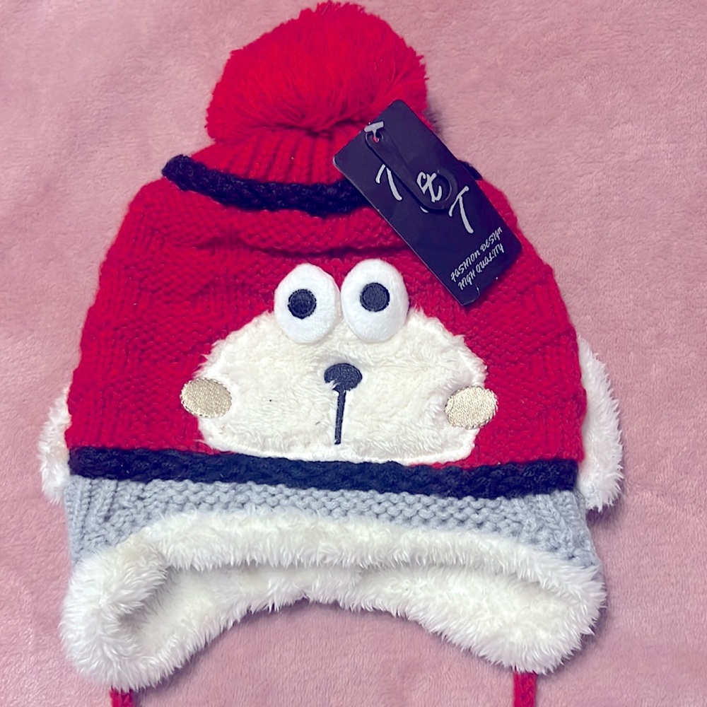 Toddlers Beanie Cozy Hat With Pom Pom!
